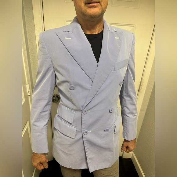 Vivienne Westwood - Oversized Double-Breasted Pinstriped Cotton-blend Blazer 42 - Picture 11 of 11